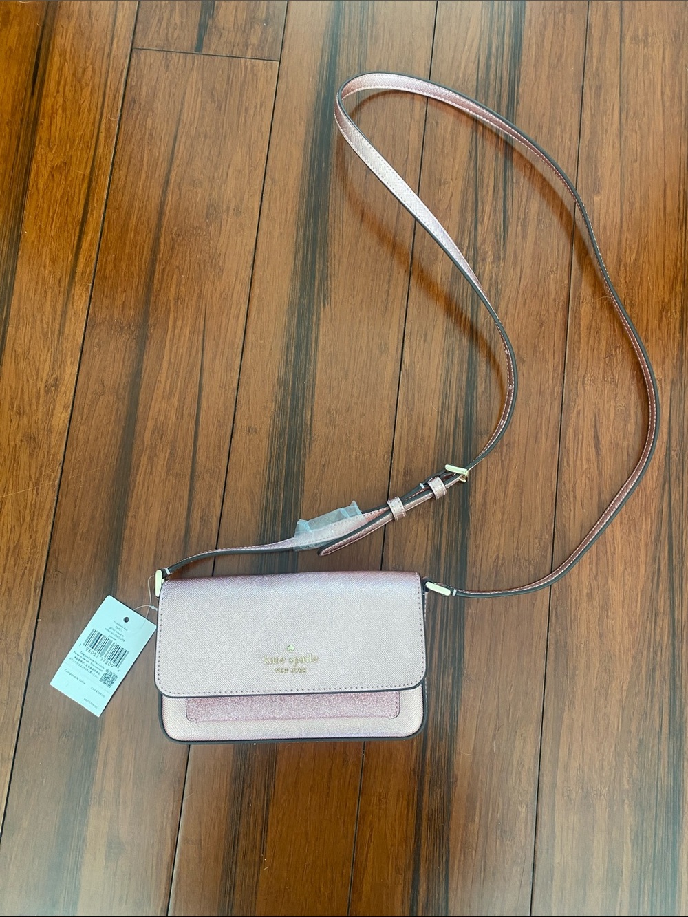 kate spade Metallic Pink Crossbody Bag